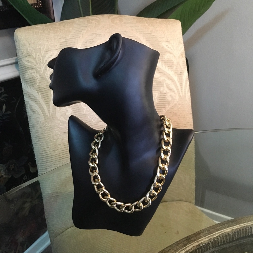 Fashion Jewelry Gold Chunky Curb Chain Necklace